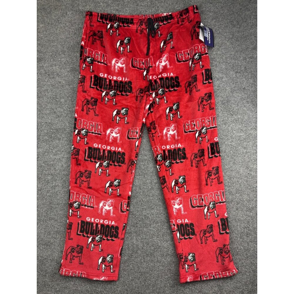Georgia Bulldogs Pants Mens 2XL Red NCAA Football Bottom Drawers Sleepwear‎